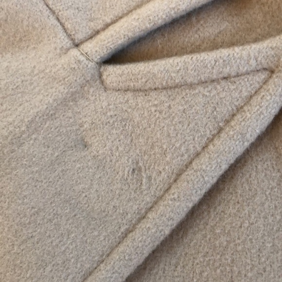 Loro Piana Quiet Luxuryy Tan Peacoat Single Breasted Italian Wool Winter Coat - Picture 7 of 8